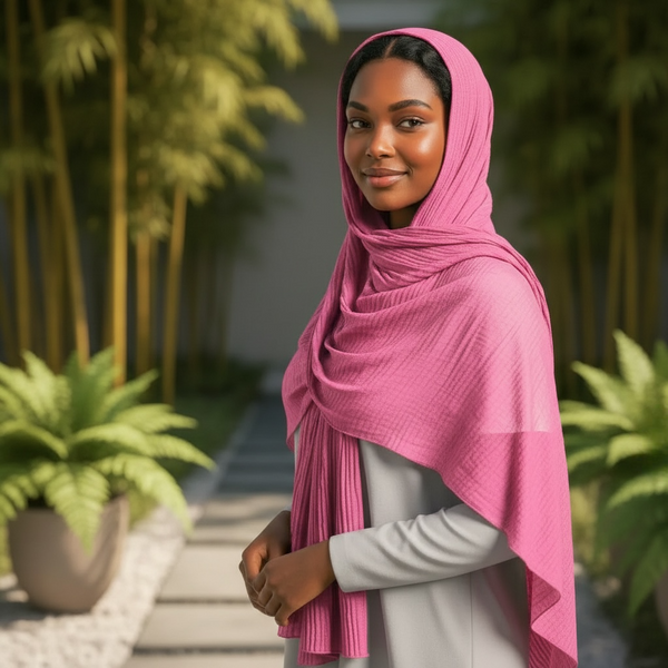 Maryam's Essential Premium Plain Crumple Wrinkle Crinkle Chiffon Hijab