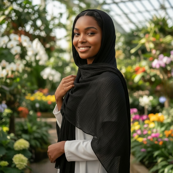 Maryam's Essential Premium Plain Crumple Wrinkle Crinkle Chiffon Hijab
