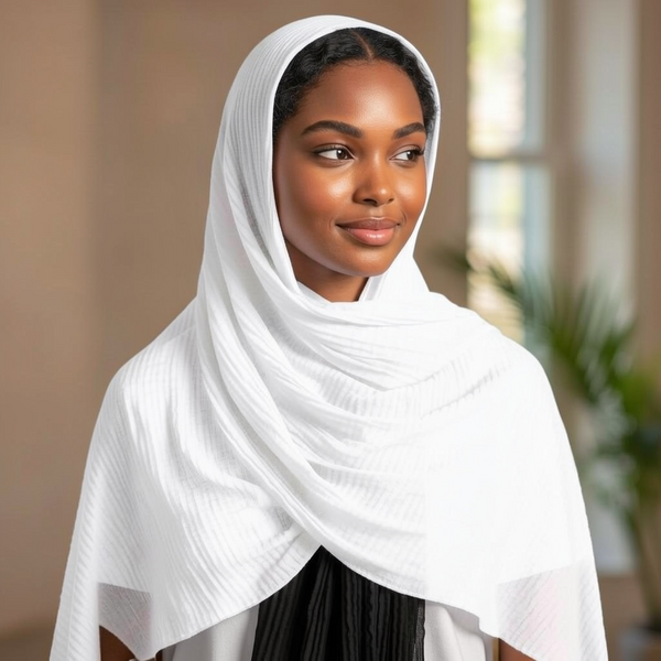 Maryam's Essential Premium Plain Crumple Wrinkle Crinkle Chiffon Hijab