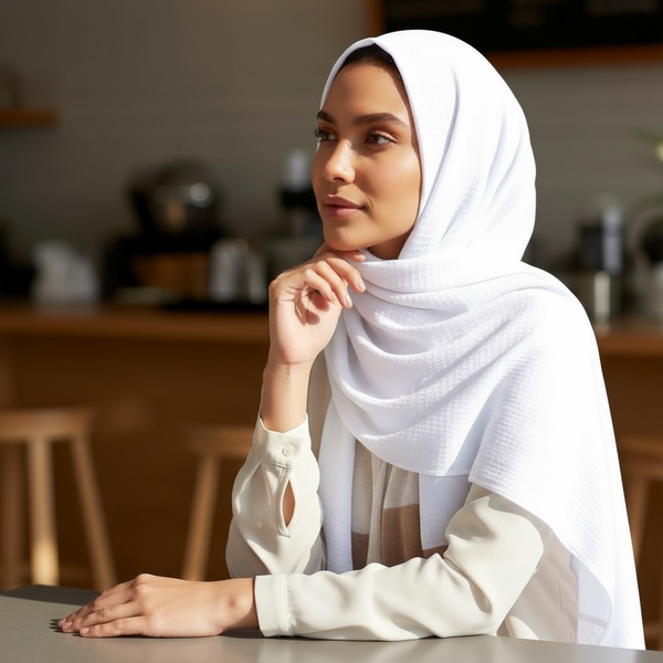 Maryam's Essential Premium Plain Crumple Wrinkle Crinkle Chiffon Hijab