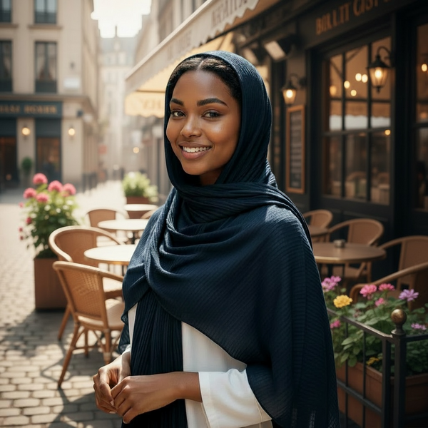 Maryam's Essential Premium Plain Crumple Wrinkle Crinkle Chiffon Hijab