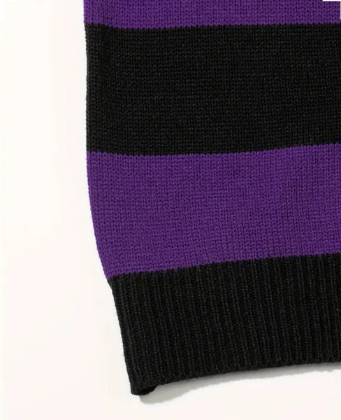 Maryam’s Essential Casual Collar Striped Knit Long Sleeves Sweater