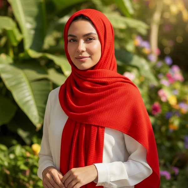 Maryam’s Essential Premium Plain Crumple Wrinkle Crinkle Chiffon Hijab