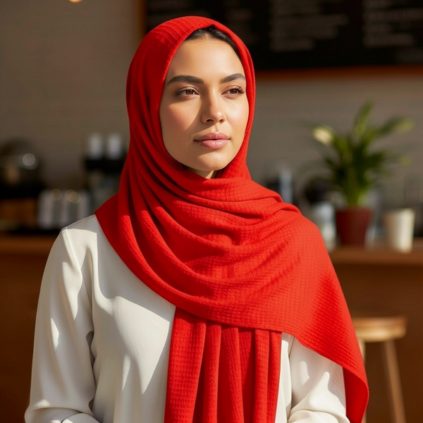 Maryam’s Essential Premium Plain Crumple Wrinkle Crinkle Chiffon Hijab