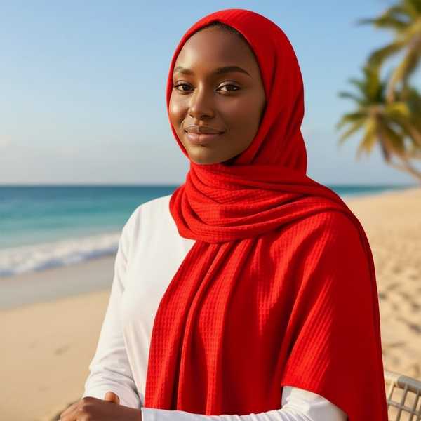 Maryam’s Essential Premium Plain Crumple Wrinkle Crinkle Chiffon Hijab