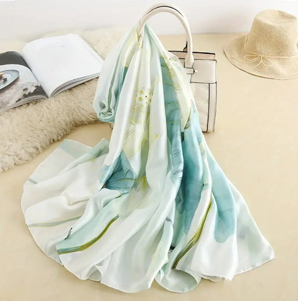 Maryam's Essential Trendy Silk Satin Printed Shawl/Hijab