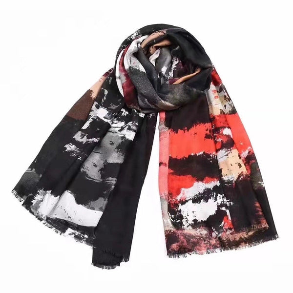 Maryam’s Essential Large Pigment Printed Cotton  Hijab/Shawl