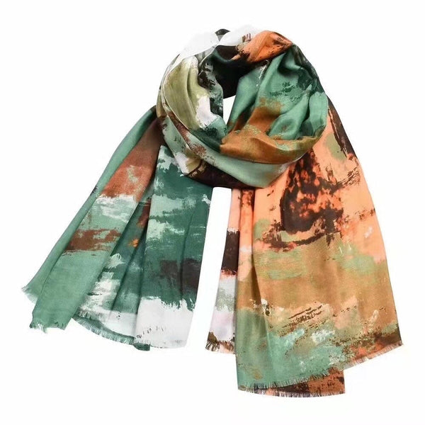 Maryam’s Essential Premium Large Pigment Printed Cotton  Hijab/Shawl