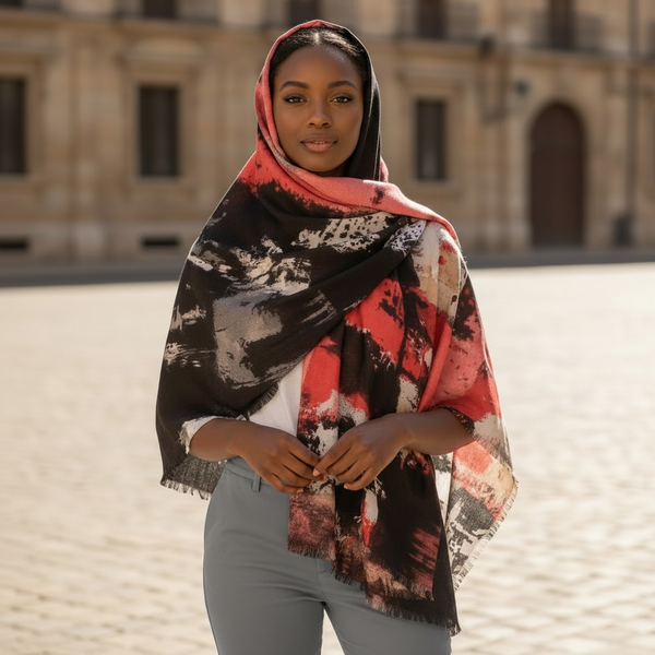 Maryam’s Essential Large Pigment Printed Cotton  Hijab/Shawl
