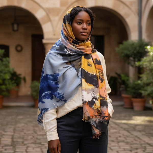 Maryam’s Essential Premium Large Pigment Printed Cotton Hijab/Shawl