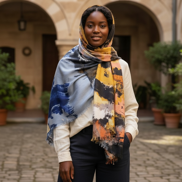 Maryam’s Essential Premium Large Pigment Printed Cotton Hijab/Shawl
