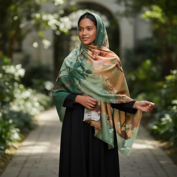 Maryam’s Essential Premium Large Pigment Printed Cotton  Hijab/Shawl