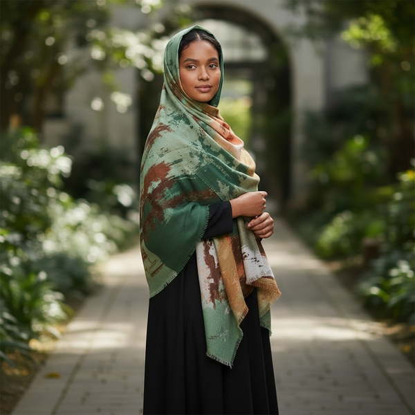 Maryam’s Essential Premium Large Pigment Printed Cotton  Hijab/Shawl