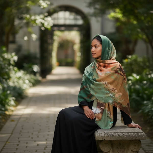 Maryam’s Essential Premium Large Pigment Printed Cotton  Hijab/Shawl
