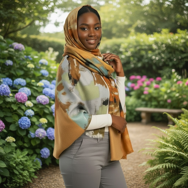 Maryam’s Essential Premium Large Pigment Printed Cotton Hijab/Shawl