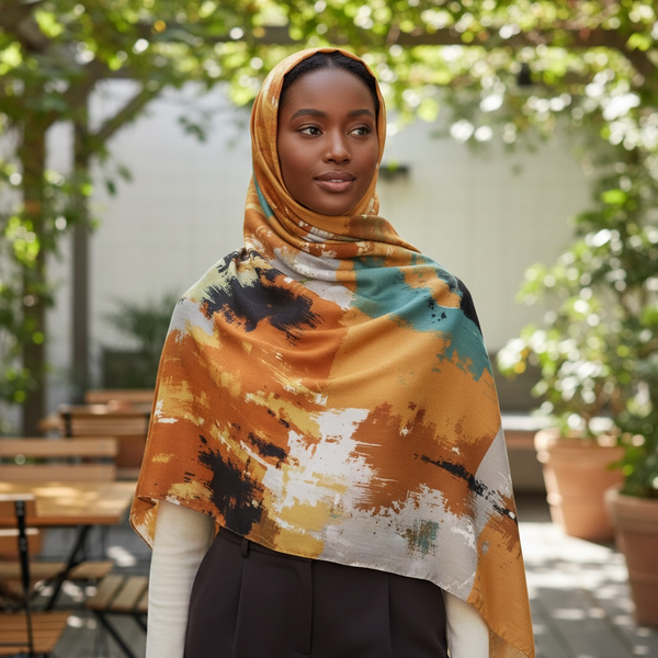 Maryam’s Essential Premium Large Pigment Printed Cotton Hijab/Shawl