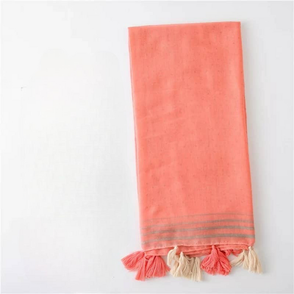 Maryam's Essential Premium Polka Dot Cotton Viscose Tassel Hijabs