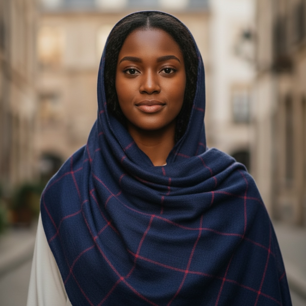 Maryam's Essential Premium Plain Checked Cotton Hijab
