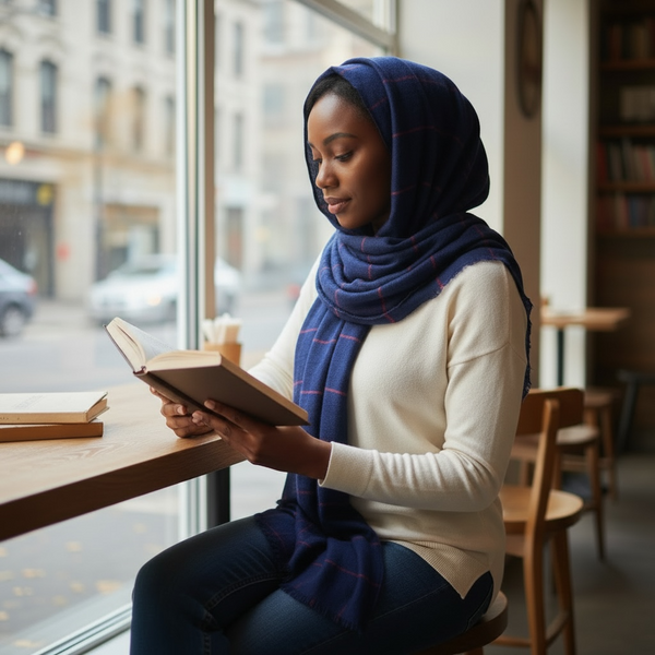 Maryam's Essential Premium Plain Checked Cotton Hijab