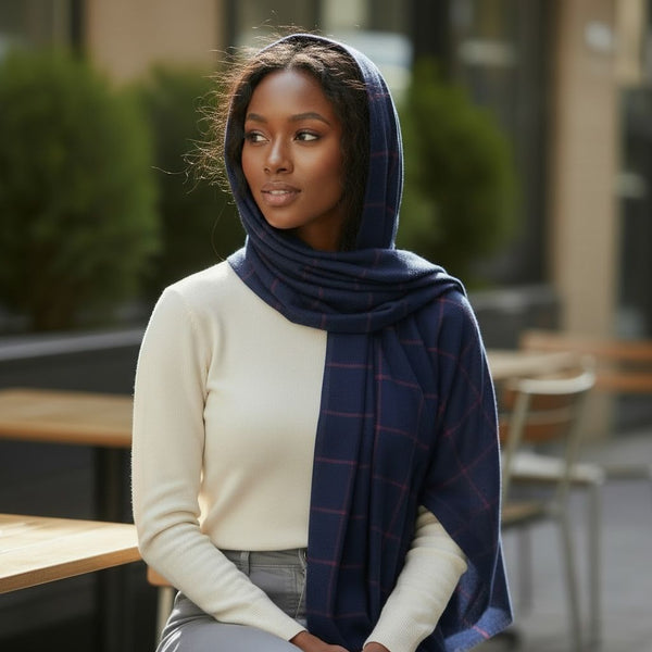 Maryam's Essential Premium Plain Checked Cotton Hijab