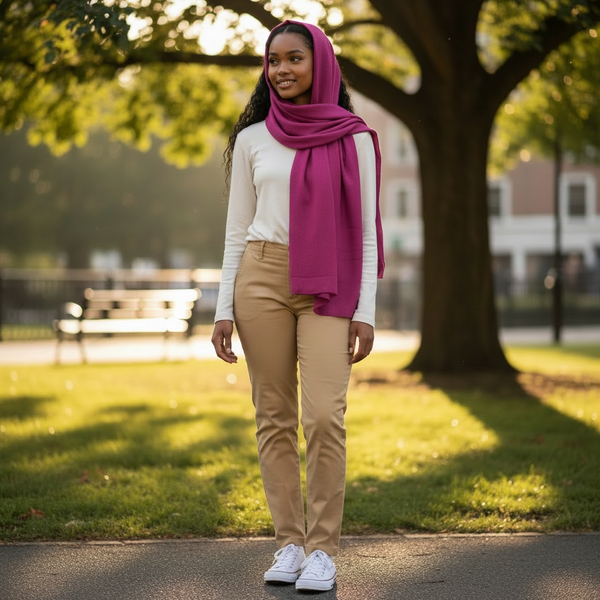 Maryam's Essential Premium Plain Shiny Polyester Hijab