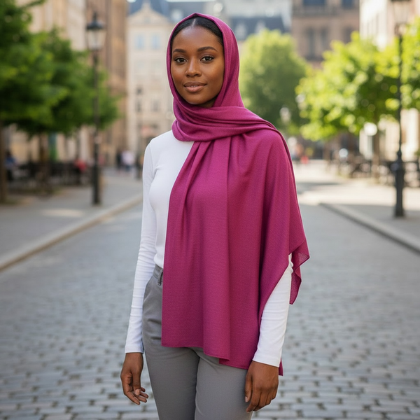Maryam's Essential Premium Plain Shiny Polyester Hijab