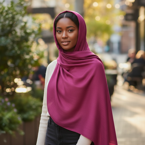 Maryam's Essential Premium Plain Shiny Polyester Hijab