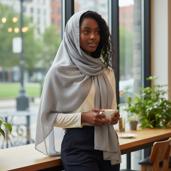 Maryam's Essential Premium Plain Shiny Polyester Hijab
