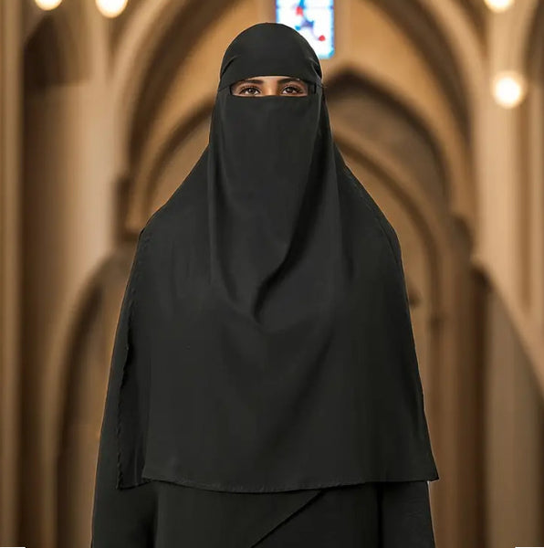 Maryam’s Essential Thin Breathable Chiffon Niqab Veil Headscarf