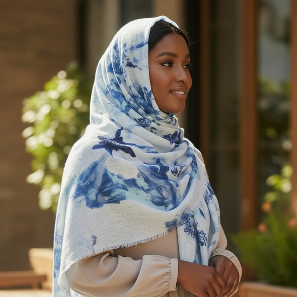 Maryam's Essential Premium Printed Cotton Viscose Hijab/Shawl