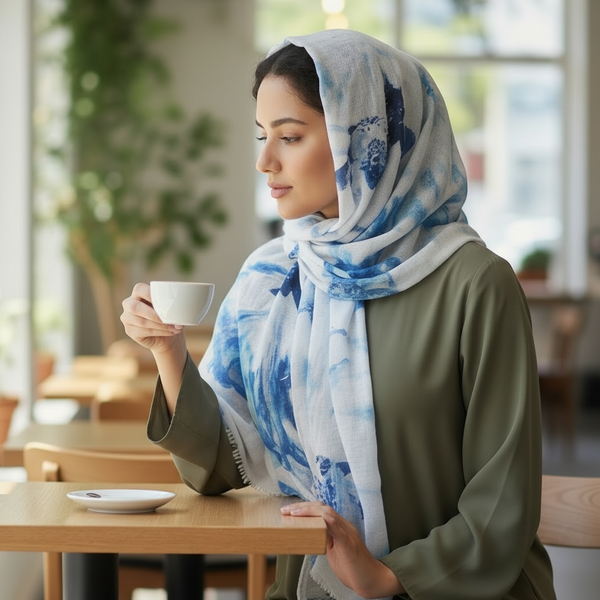 Maryam's Essential Premium Printed Cotton Viscose Hijab/Shawl