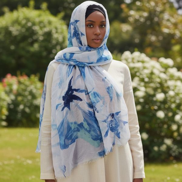Maryam's Essential Premium Printed Cotton Viscose Hijab/Shawl