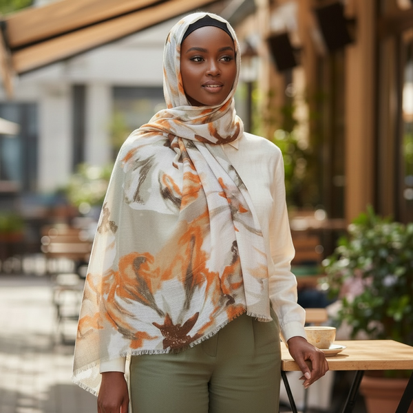 Maryam's Essential Premium Printed Cotton Viscose Hijab/Shawl