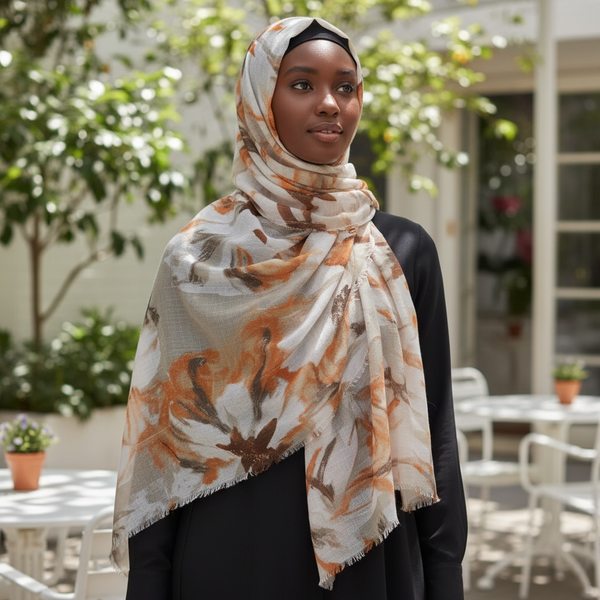 Maryam's Essential Premium Printed Cotton Viscose Hijab/Shawl