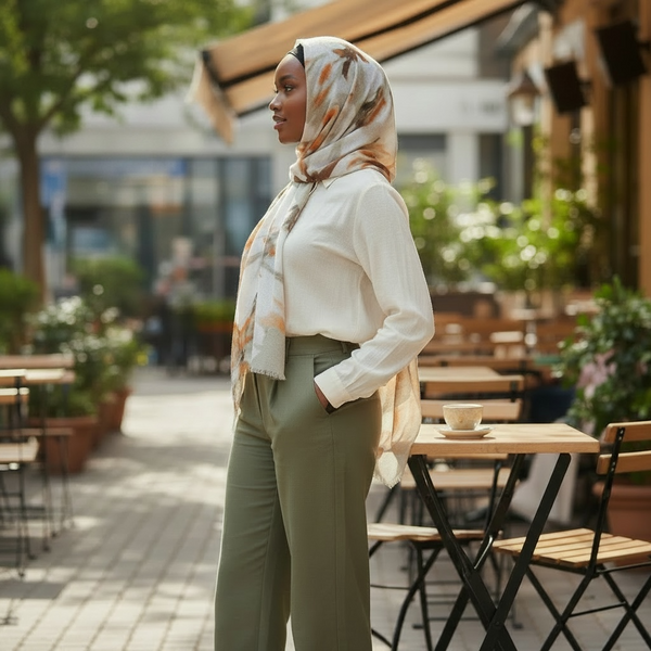 Maryam's Essential Premium Printed Cotton Viscose Hijab/Shawl