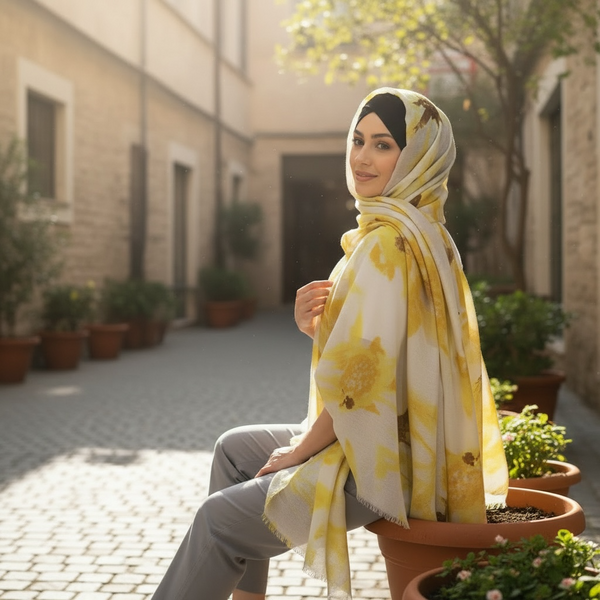 Maryam's Essential Premium Printed Cotton Viscose Hijab/Shawl