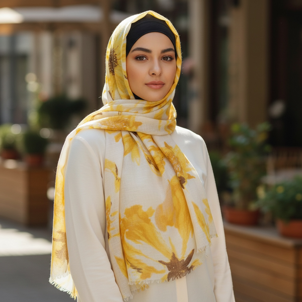 Maryam's Essential Premium Printed Cotton Viscose Hijab/Shawl