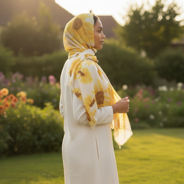Maryam's Essential Premium Printed Cotton Viscose Hijab/Shawl