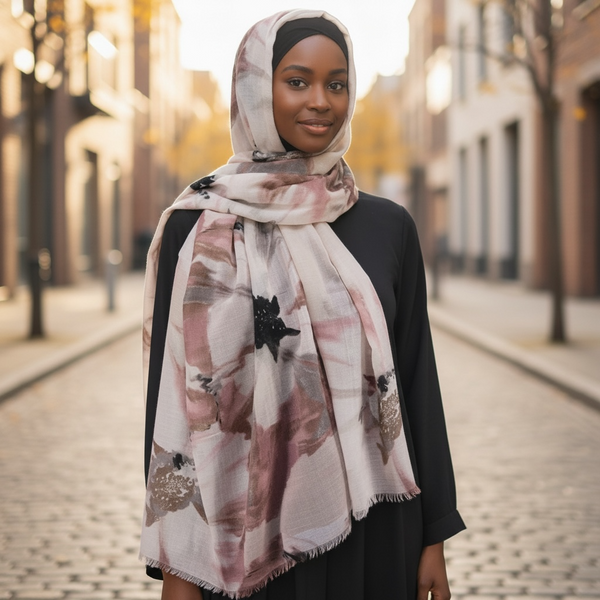 Maryam's Essential Premium Printed Cotton Viscose Hijab/Shawl