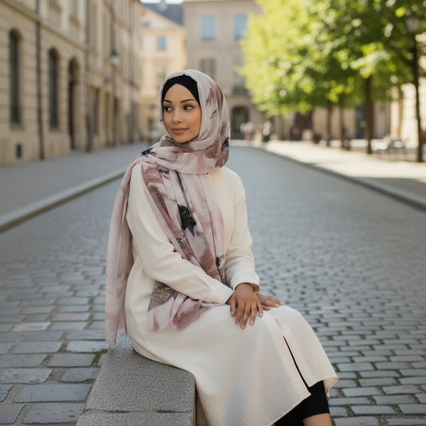 Maryam's Essential Premium Printed Cotton Viscose Hijab/Shawl