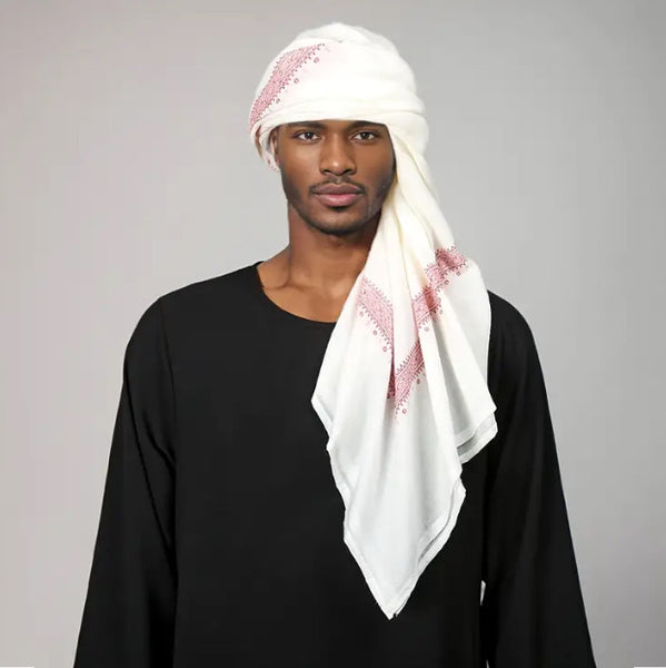 Maryam’s Essential Arab Men Premium Cotton Shemagh Scarves/Shawls