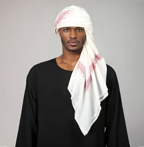 Maryam’s Essential Arab Men Premium Cotton Shemagh Scarves/Shawls