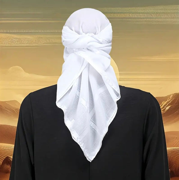 Maryam’s Essential Luxury Arab Men Premium Cotton Shemagh Scarves/Shawls