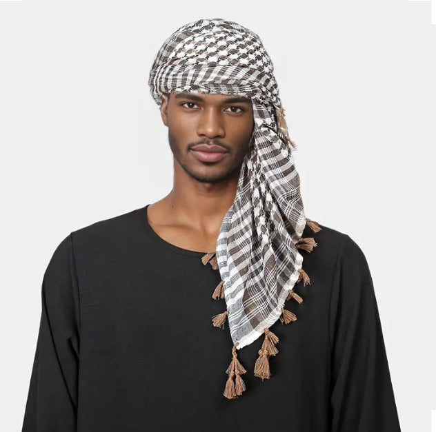 Maryam’s Essential Arab Men Cotton Military Tactical Multifunctional Scarf