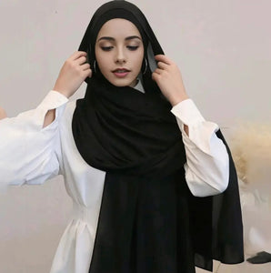 Maryam's Essential Plain Premium Extra Large Chiffon Hijab