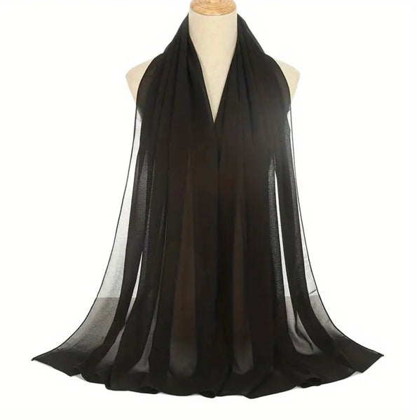 Maryam's Essential Plain Premium Extra Large Chiffon Hijab