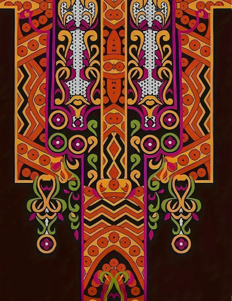 Maryam’s Essential Men’s Ethnic Style Graphic Pattern Print Crew Neck, Short Sleeve Top Tank