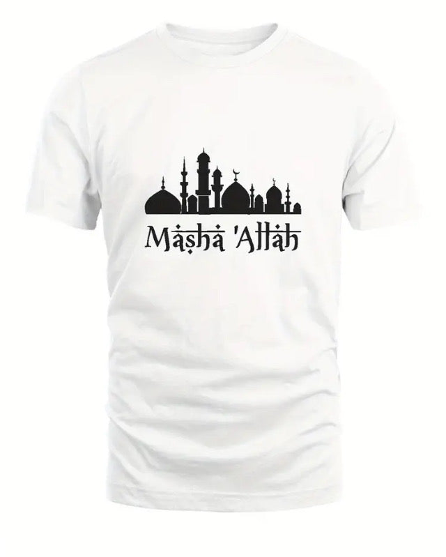 Maryam’s Essential Men Cotton Arabic “Masha ALLAH” Tee