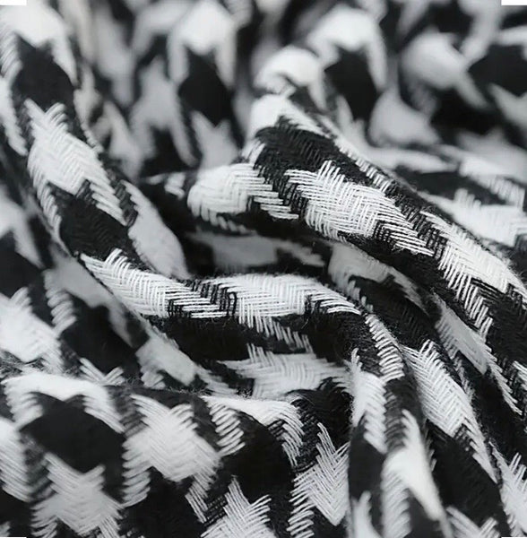 Maryam’s Essential Houndstooth Print Cashmere Shawl Wrap Scarf