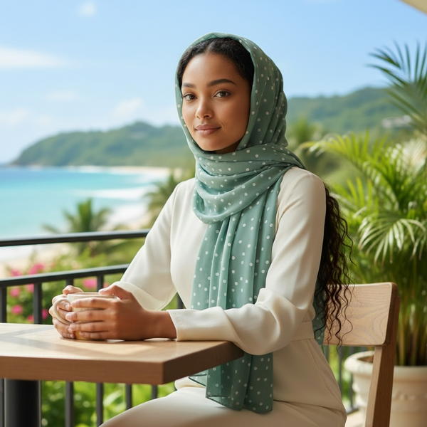 Maryam's Essential Premium Polka Dot Chiffon Hijab